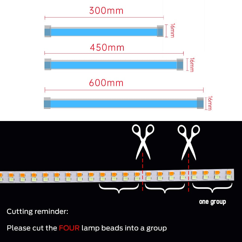 Automotive Headlights Turn Signal Daytime Running Lights 2pcs LED Flexible Waterproof Light Car Accessories