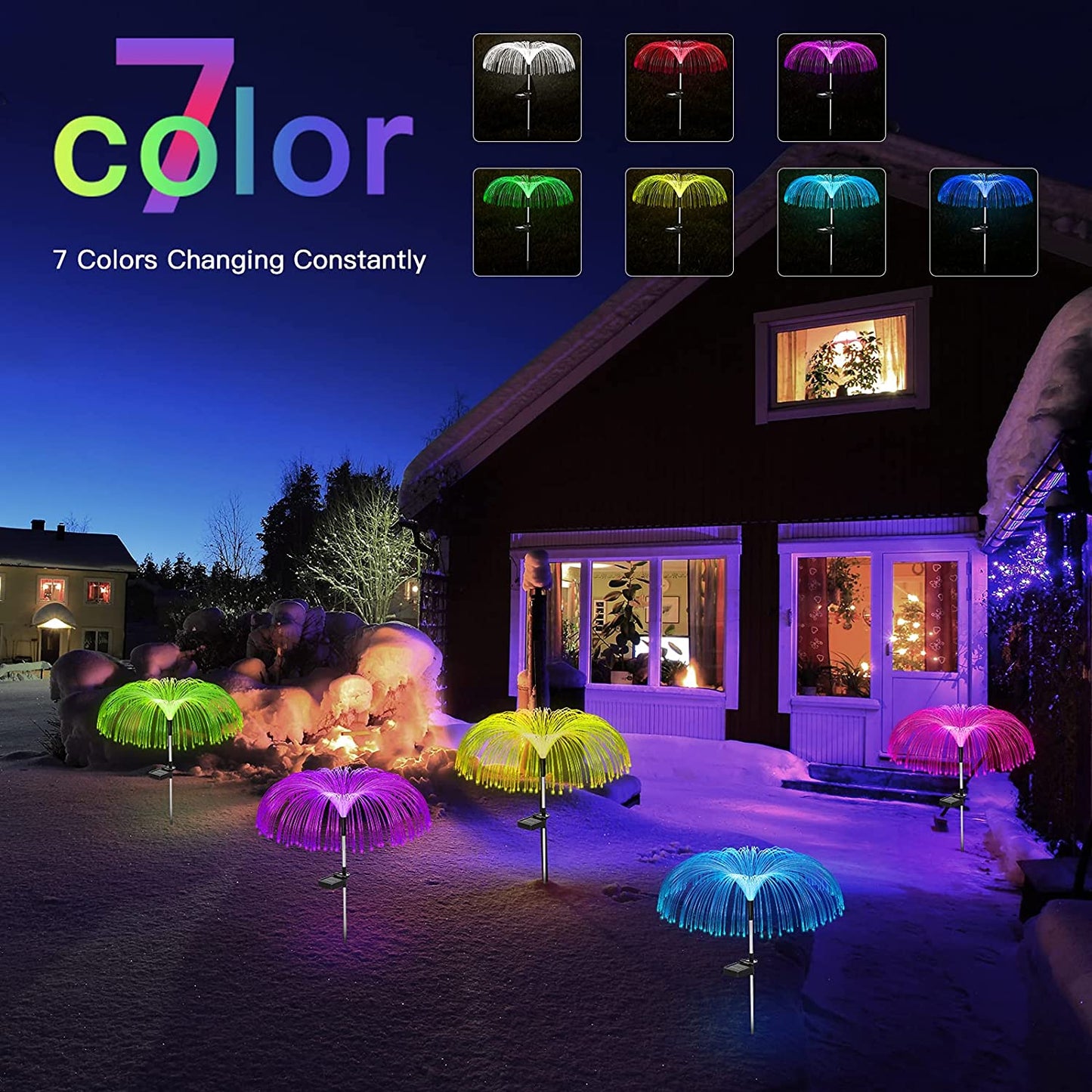 Solar garden outdoor jellyfish decorative lights