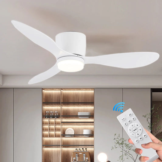 52" Modern Ceiling Fan with LED Light w/ Remote Control