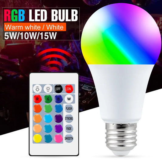 Smart Remote Control LED Dimmable Lightbulb RGB Light