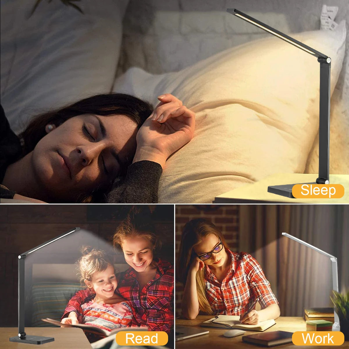 Dimmable LED Table Lamp Wireless Phone Charger