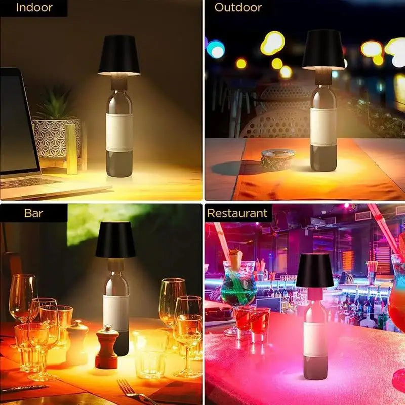 Wine Bottle LED Lamp Light Dimmable Rechargeable Touch Control