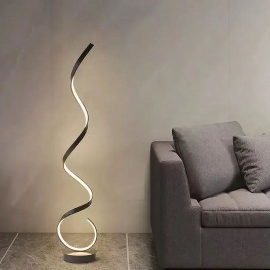 Modern LED Floor Lamp Minimalist Bedroom Bedside Black White Floating Light Living Room Sofa Study Reading Lights Fixtures