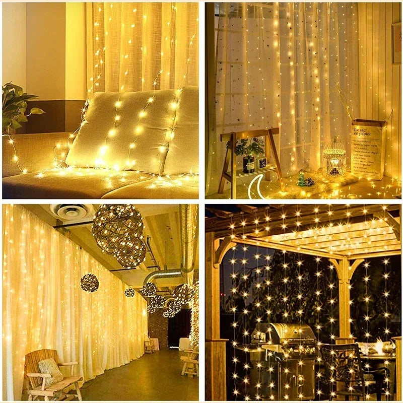 LED Curtain String LightsDecoration USB (3M, 2M, 1M length)