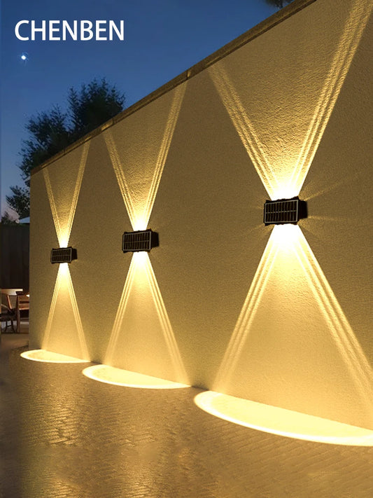 Color-Changing Solar-Powered Outdoor Waterproof Wall Lamp