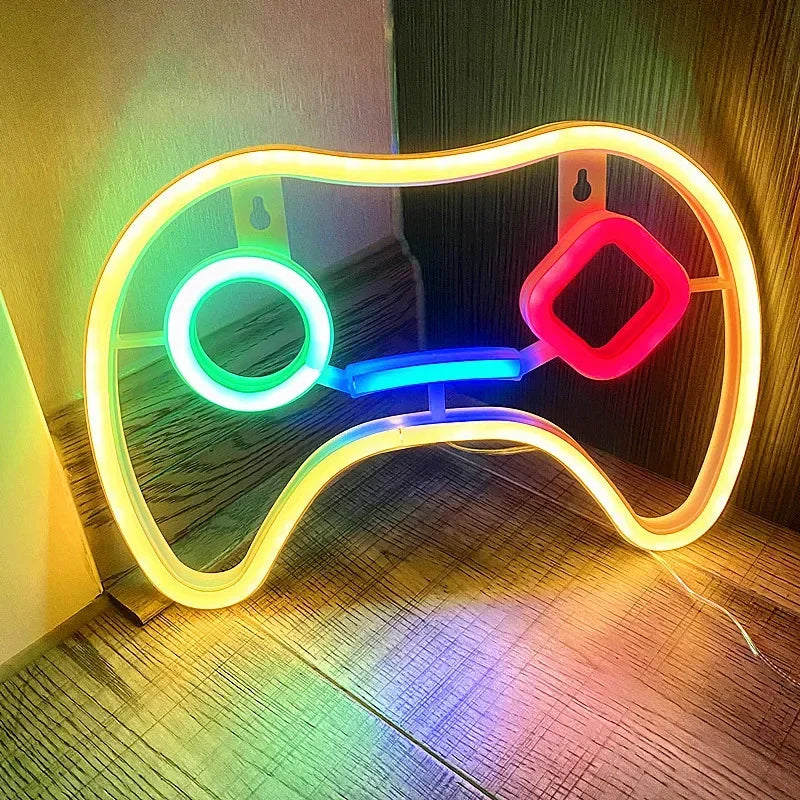 Neon LED Game Light Designs Wall Decor USB Powered Switch