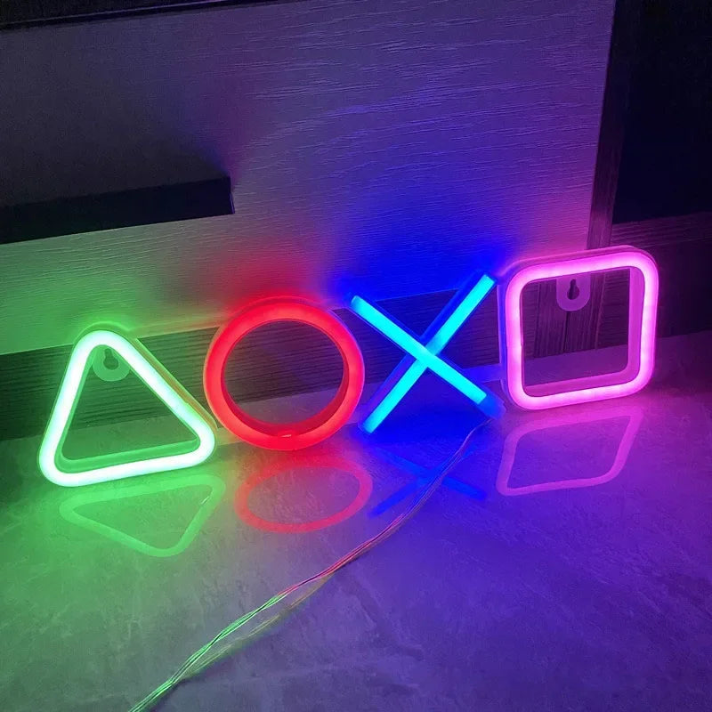 Neon LED Game Light Designs Wall Decor USB Powered Switch