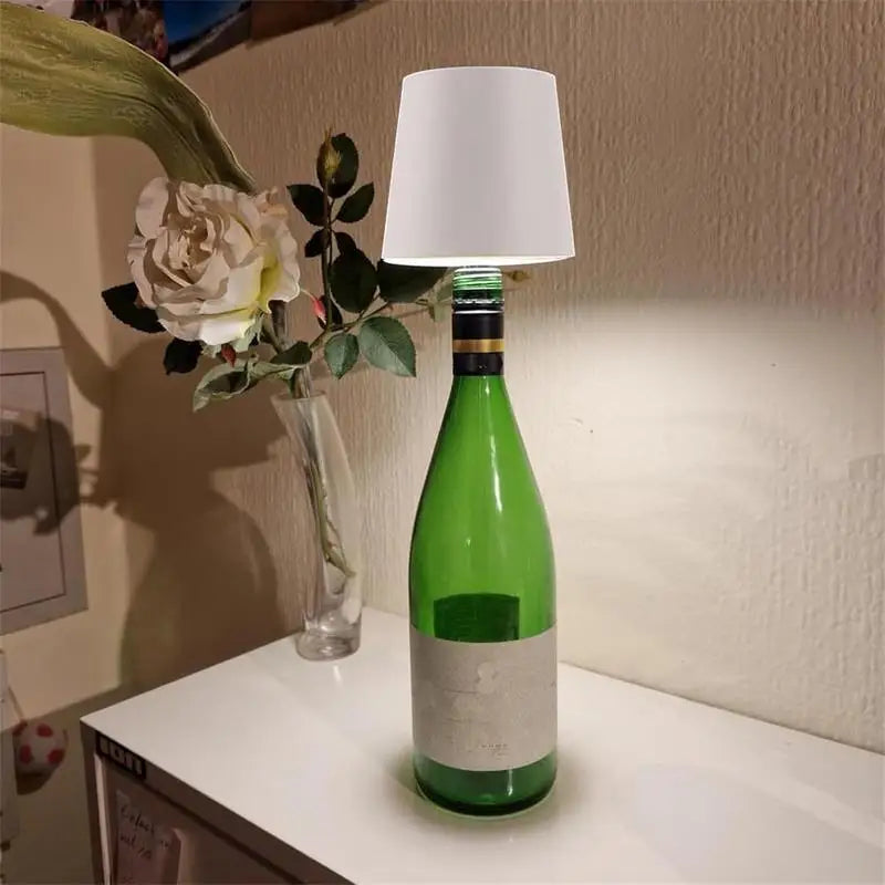 Wine Bottle LED Lamp Light Dimmable Rechargeable Touch Control