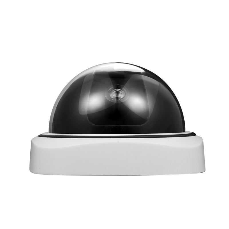 Smart Indoor/Outdoor Dummy Surveillance Camera Home Dome Waterproof  Fake CCTV Security Camera with Flashing Red LED Lights