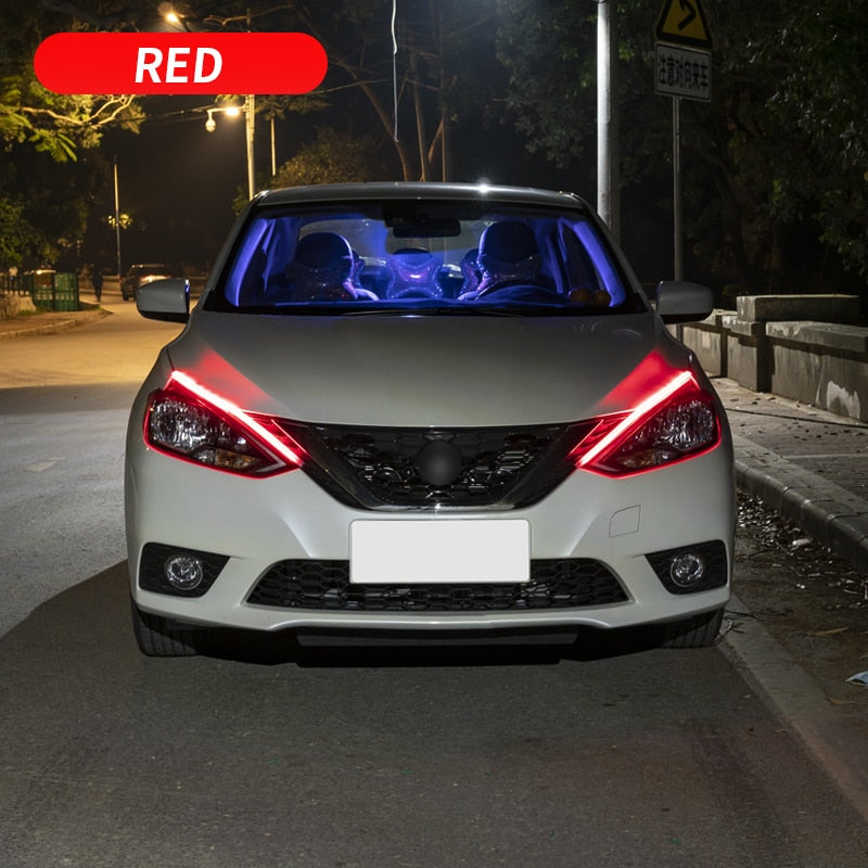 Automotive Headlights Turn Signal Daytime Running Lights 2pcs LED Flexible Waterproof Light Car Accessories