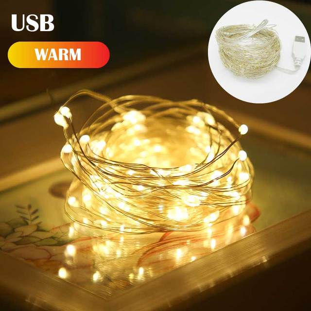 Outdoor Light String Battery Power Copper Wire 5 Colors LED