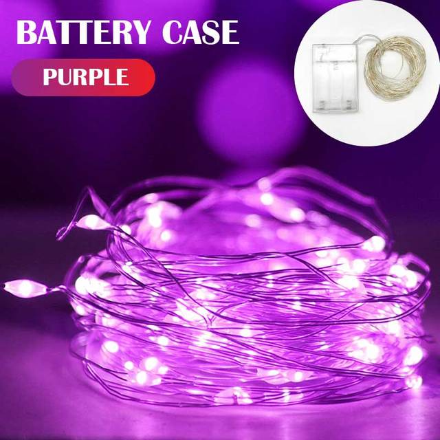 Outdoor Light String Battery Power Copper Wire 5 Colors LED