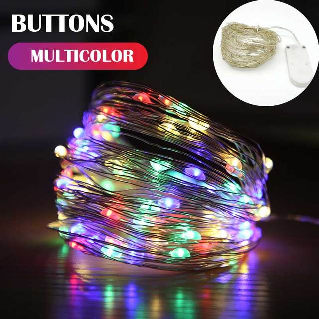 Outdoor Light String Battery Power Copper Wire 5 Colors LED