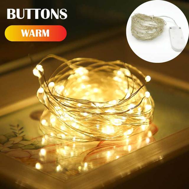 Outdoor Light String Battery Power Copper Wire 5 Colors LED