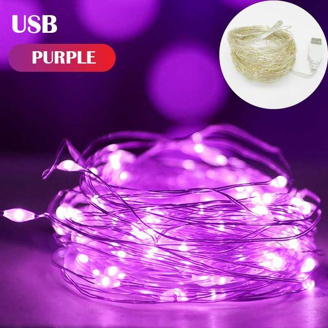 Outdoor Light String Battery Power Copper Wire 5 Colors LED