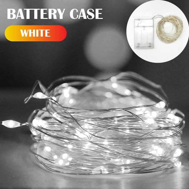 Outdoor Light String Battery Power Copper Wire 5 Colors LED